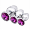 Akstore Jewelry Design Stainless Steel Butt Plug Set Purple