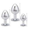 Akstore Light Green Jewelry Design Stainless Steel Butt Plug Set dimensions