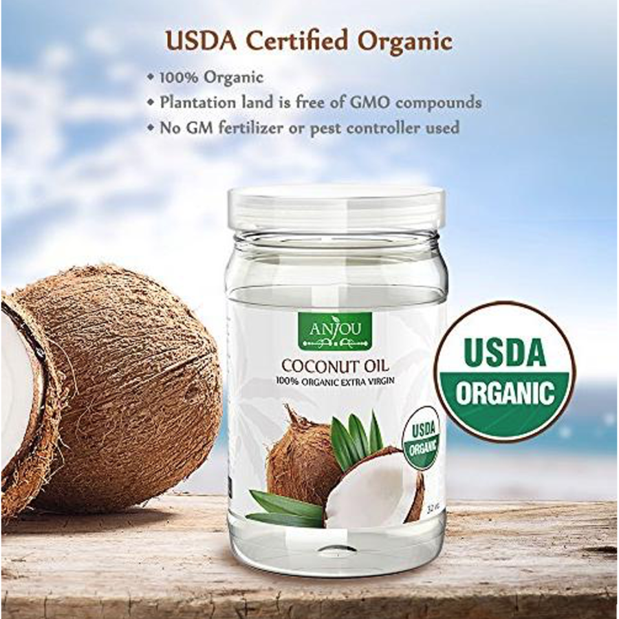 Anjou Organic Extra Virgin Coconut Oil USDA certified