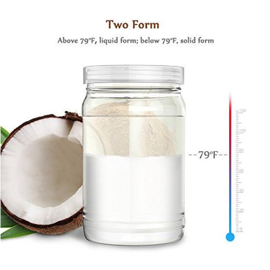 Anjou Organic Extra Virgin Coconut Oil liquid and solid