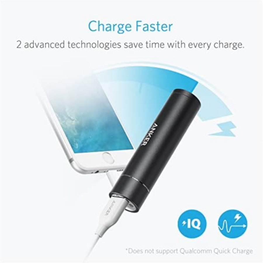Anker PowerCore+ Mini 3350mAh Lipstick-Sized Power Bank fast charging