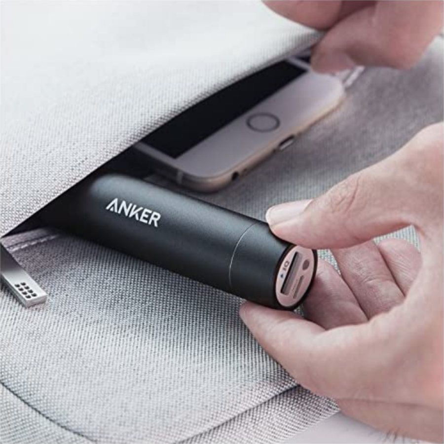 Anker PowerCore+ Mini 3350mAh Lipstick-Sized Power Bank in use