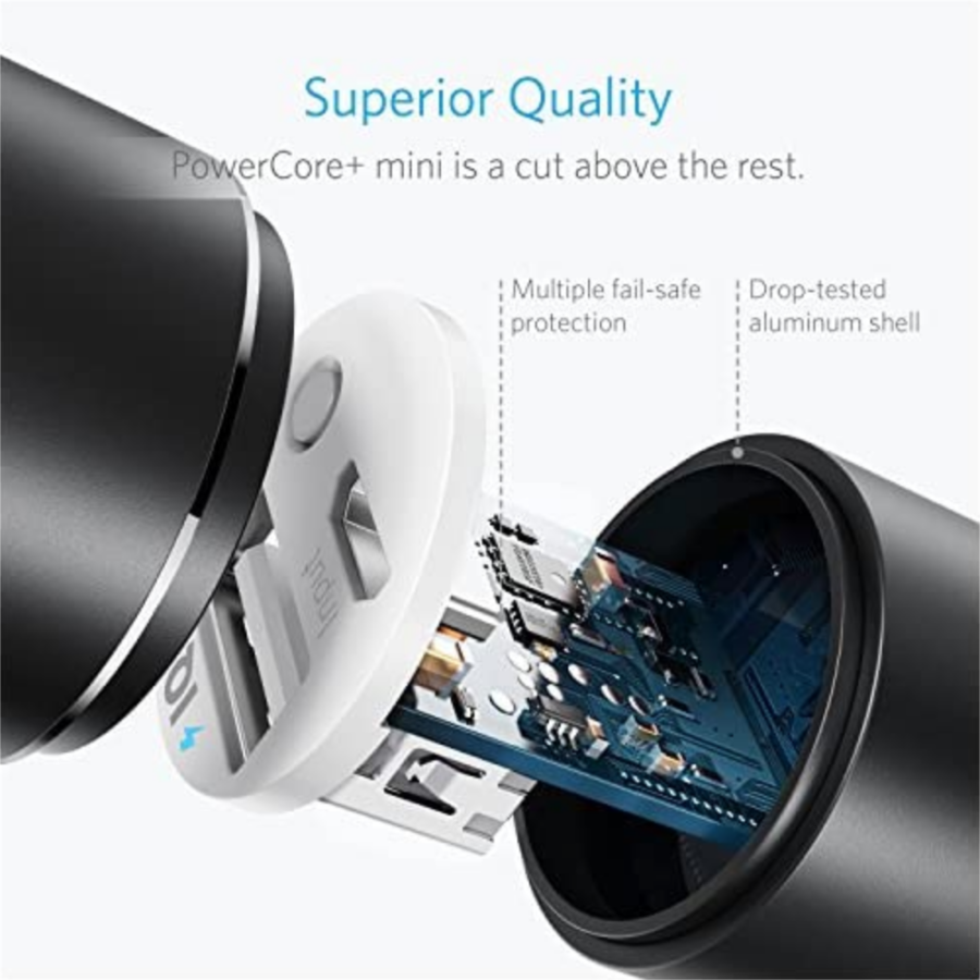 Anker PowerCore+ Mini 3350mAh Lipstick-Sized Power Bank superior quality