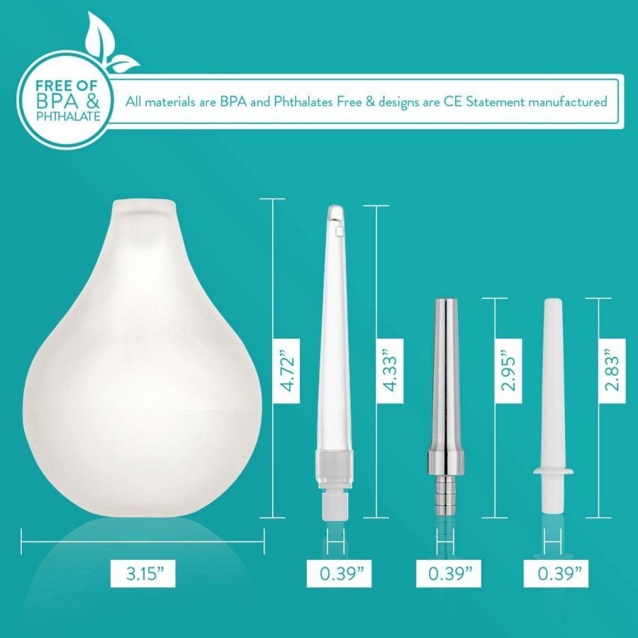Aussie Health Enema Bulb Anal Douche Kit dimensions
