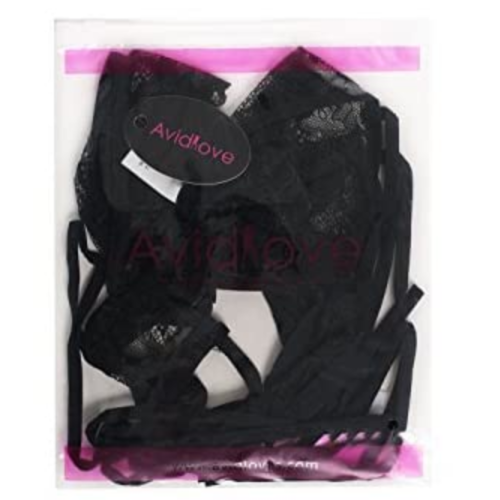 Avidlove Deep V Lingerie Lace Babydoll Mini Bodysuit pack