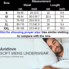 Avidlove Underwear Men's Low Rise Stretch Hip Briefs size chart
