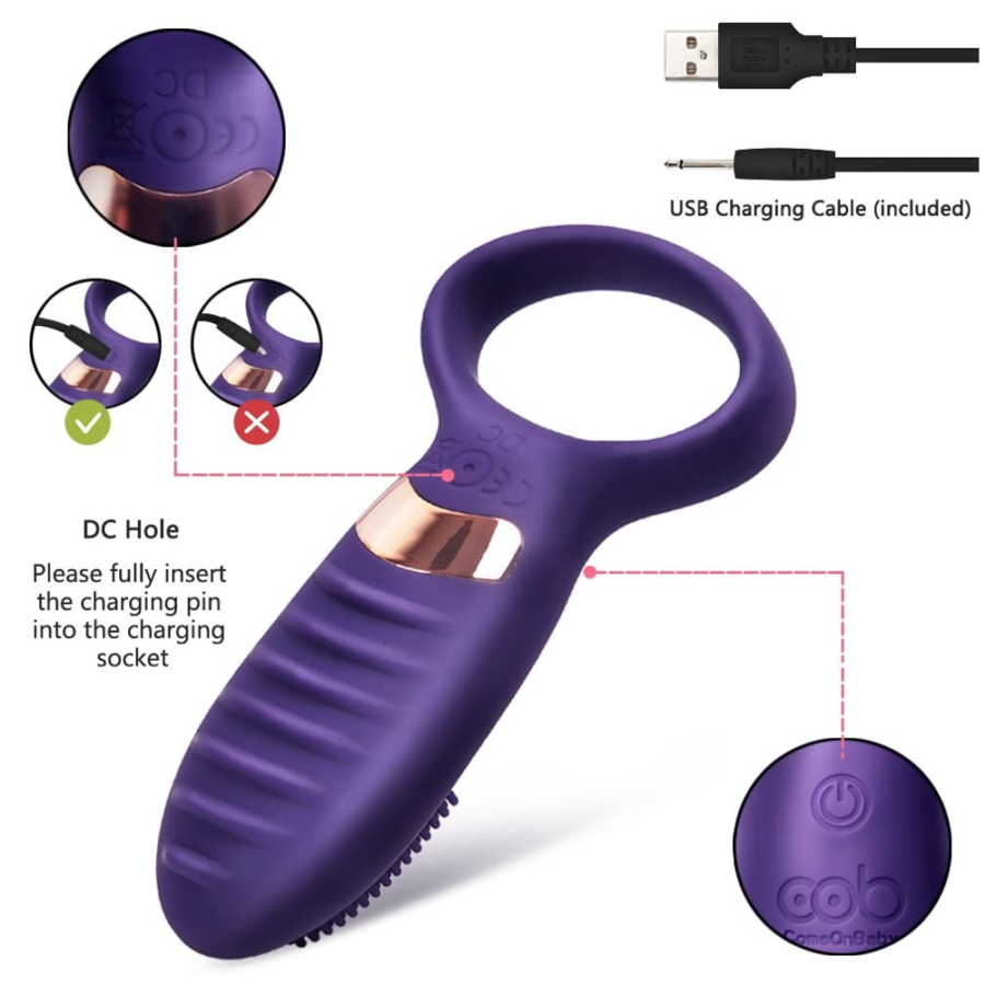 Cob Silicone Vibrating Cock Ring how to charge