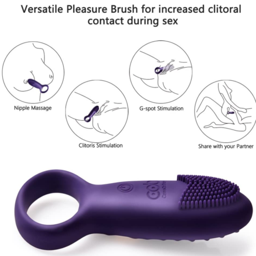 Cob Silicone Vibrating Cock Ring pleasure brush