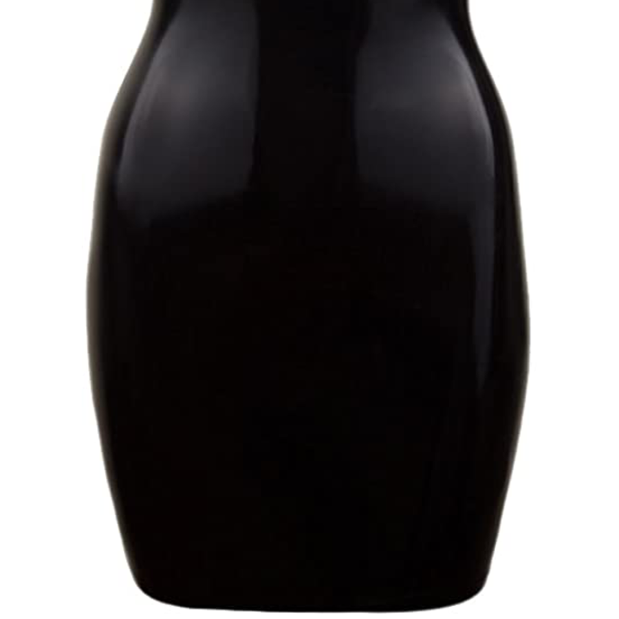 Collective Chaos Latex Halter Mini Dress Black bottom