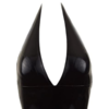 Collective Chaos Latex Halter Mini Dress Black top