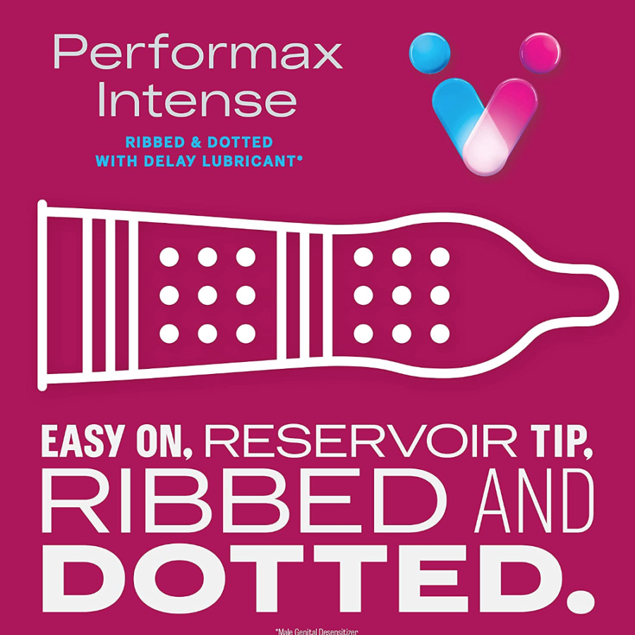 Durex Performax Intense Latex Condoms ribbed and dotted