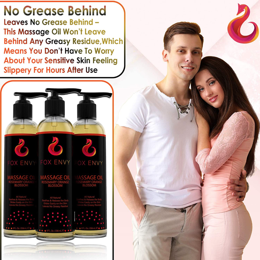Fox Envy Massage Oil - Orange Blossom with Rosemary no grease