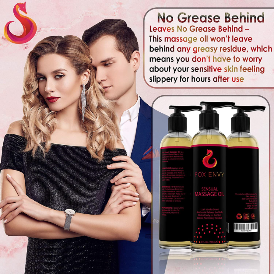 Fox Envy Massage Oil - Orange Blossom with Rosemary no grease