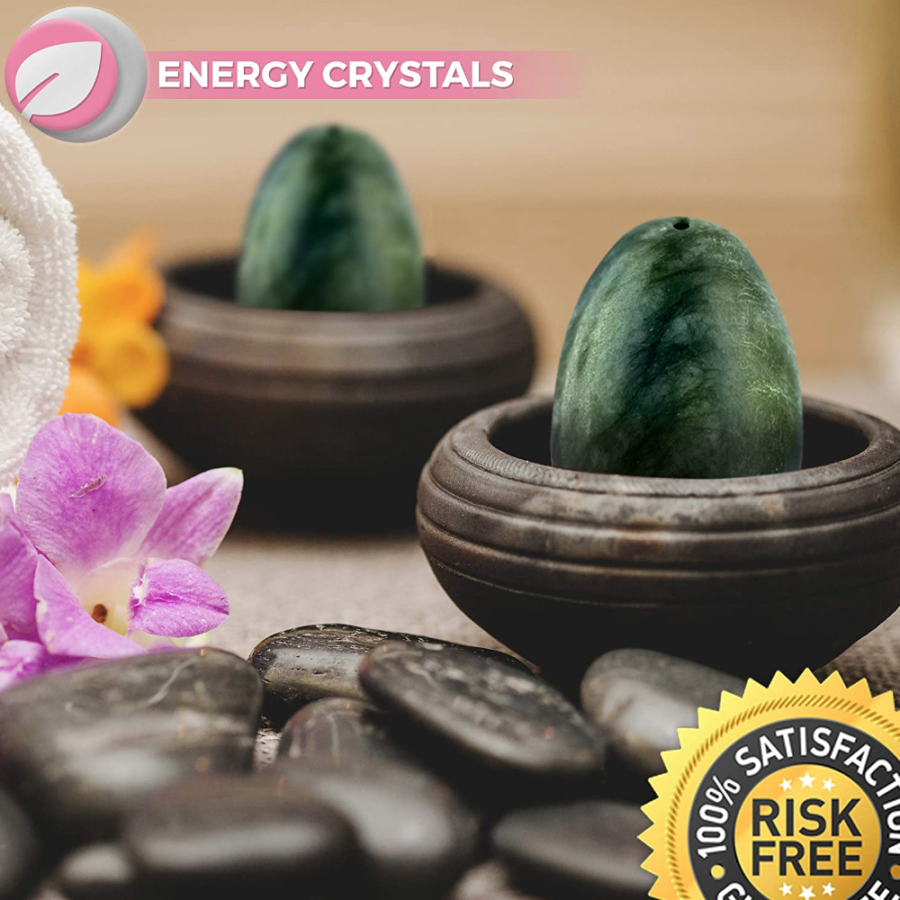 Green Hellu Jade Yoni Eggs – Predrilled Jade Egg Set of 3