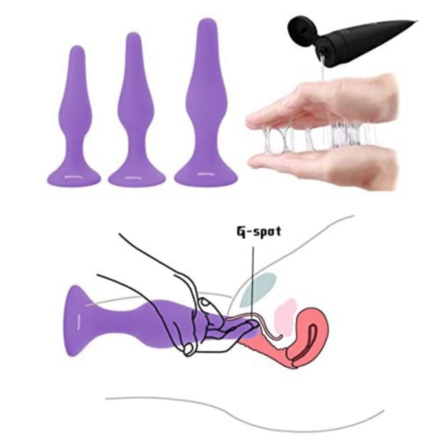 Hisionlee 4pcs Anal Plug Set Purple