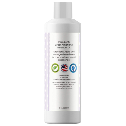 Honeydew Lavender Love Edible Massage Oil back