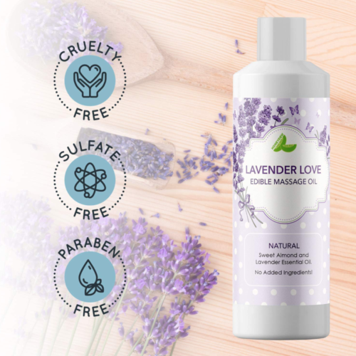 Honeydew Lavender Love Edible Massage Oil free from