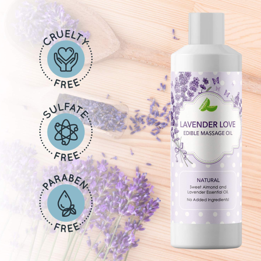 Honeydew Lavender Love Edible Massage Oil free from