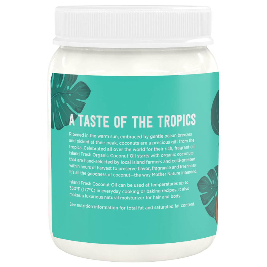 Island Fresh Superior Organic Virgin Coconut Oil label