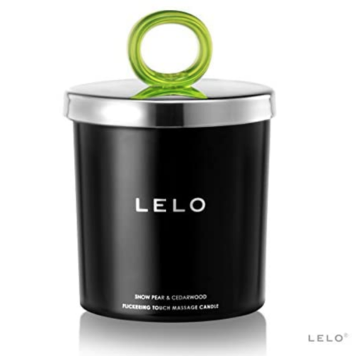 LELO Flickering Touch Massage Candle - Snow Pear & Cedarwood