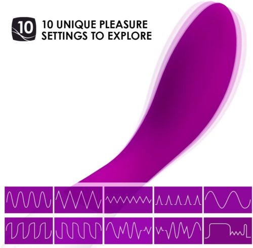 LELO Mona Wave Deep Rose G-Spot Massage Vibrator 10 vibration modes