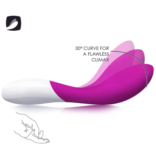 LELO Mona Wave Deep Rose G-Spot Massage Vibrator curve