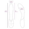 LELO Mona Wave Deep Rose G-Spot Massage Vibrator dimensions
