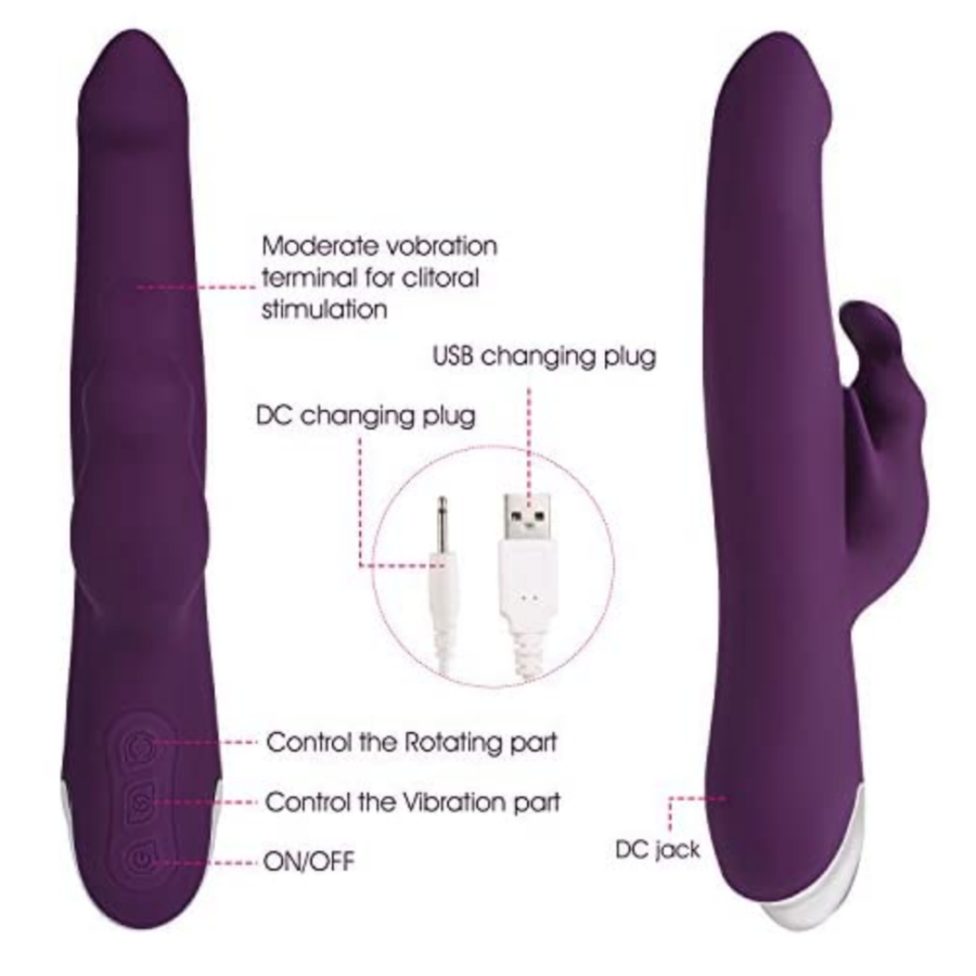 LOUVIVA Dual Motor Wireless Rabbit Vibrator how to charge