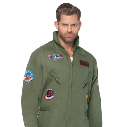 Leg Avenue Men's Top Gun Flight Suit Costume zoom