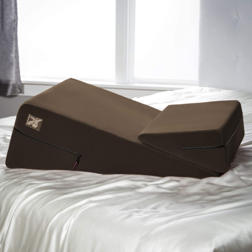 Liberator Wedge and Ramp Sex Positioning Pillow Combo on bed
