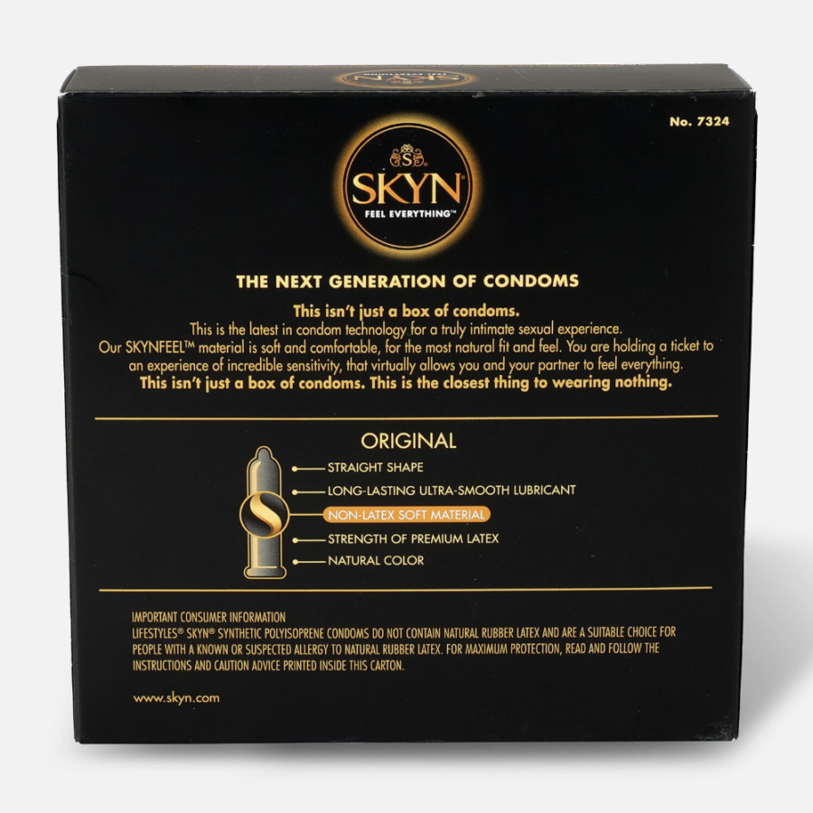Lifestyles SKYN Original Condoms 24 Count back