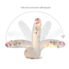 Louviva Clear Confetti Dildo 180 degree bend