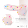 Louviva Clear Confetti Dildo hands free suction cup