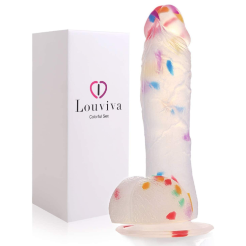 Louviva Clear Confetti Dildo
