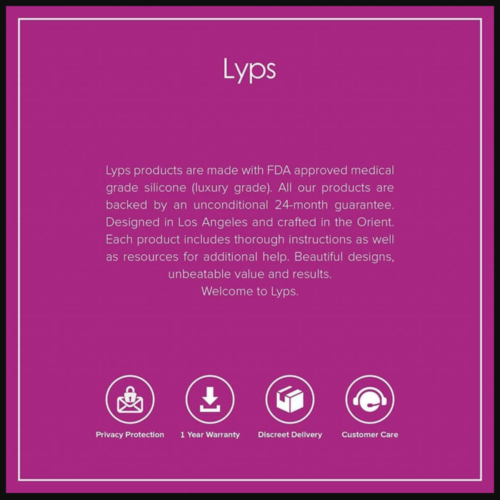 Lyps 8 Inch Realistic Silicone Dildo note