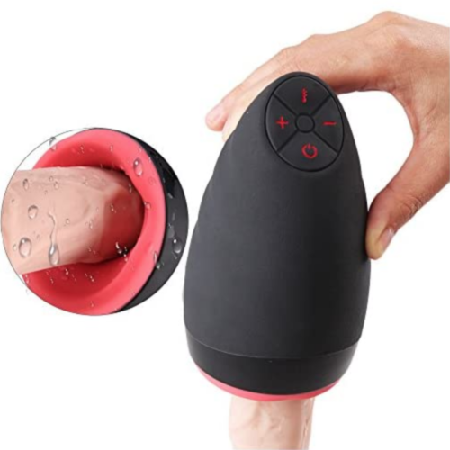 Male Masturbation Cup - Vibrating Oral Masturbator demo