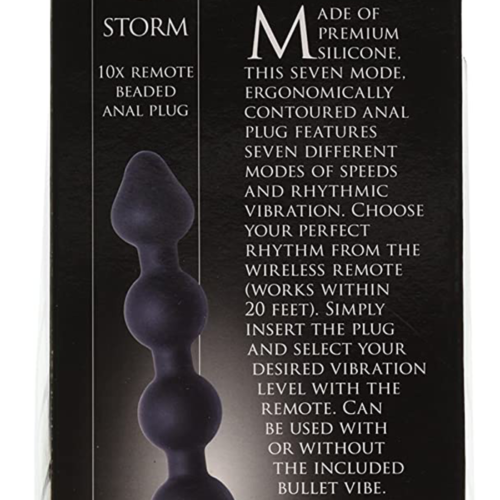 Master Series 7 Speed Silicone Beaded Anal Vibrator label