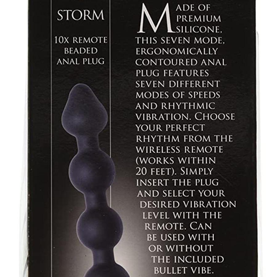Master Series 7 Speed Silicone Beaded Anal Vibrator label