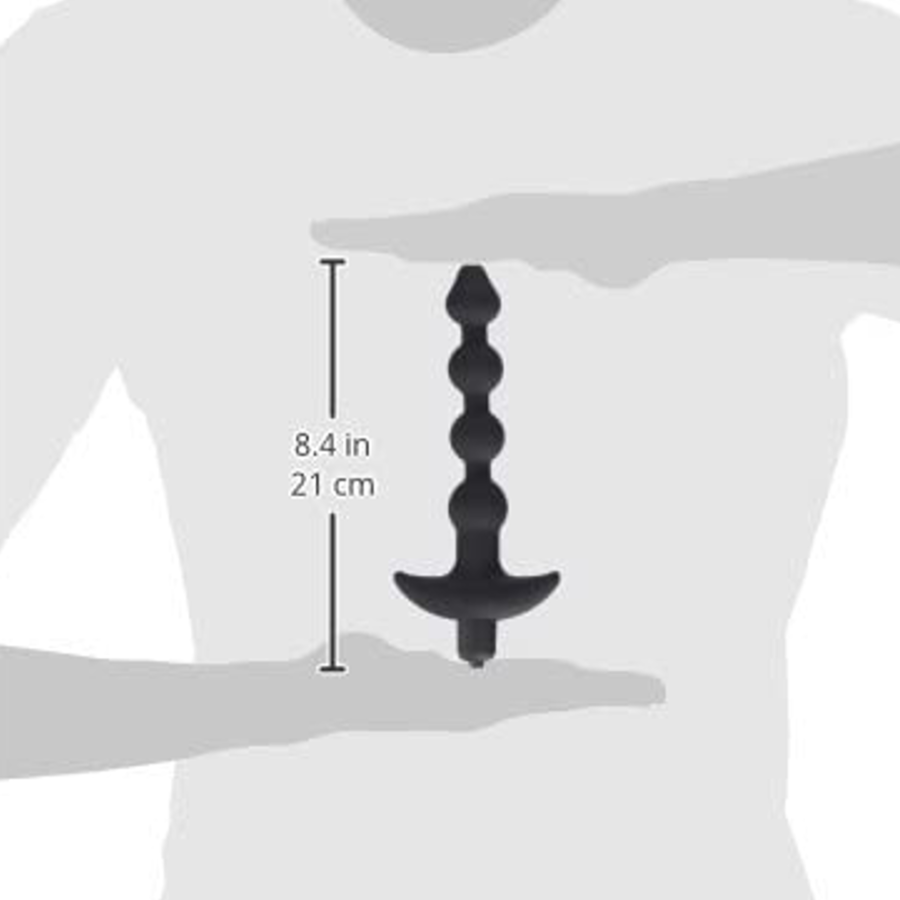 Master Series 7 Speed Silicone Beaded Anal Vibrator size