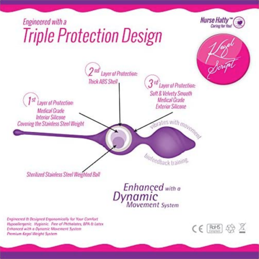 Nurse Hatty Kegel Exercise Weight System triple protection