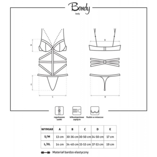 Obsessive Bondy Tempting Body Teddy sizes