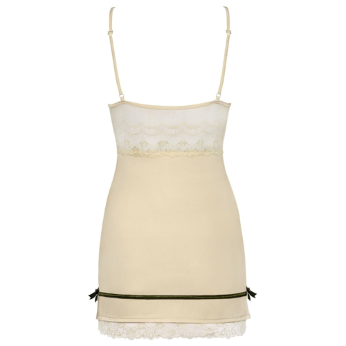 Obsessive Carmelove Beige Soft Chemise with Thong back