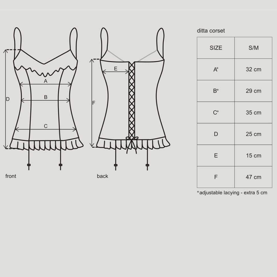 Obsessive Sophisticated and Elegant Black Corset with Thong sizes