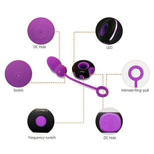 Odeco USB Rechargeable Remote Control Bullet Egg Vibrator 4