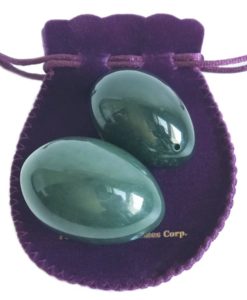 Polar Jade Nephrite Jade Eggs 2 Pcs Set