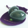 Polar Jade Nephrite Jade Eggs 2 Pcs Set
