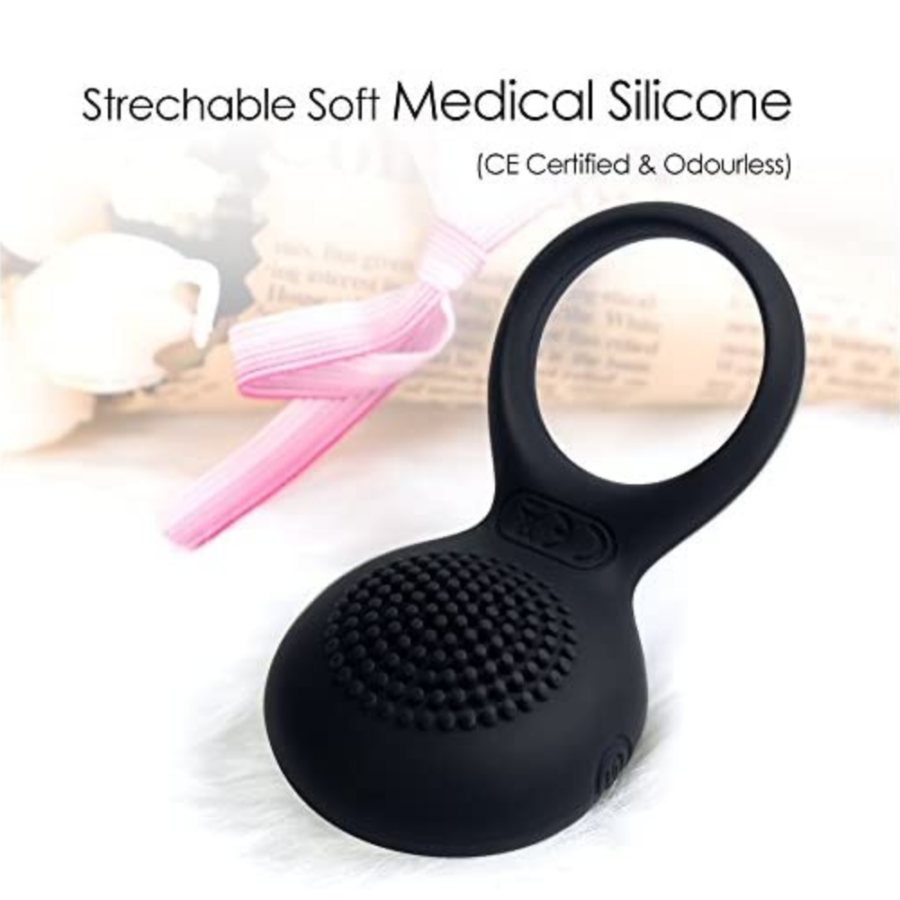 SVAKOM Tyler Vibrating Cock Ring Black medical silicone