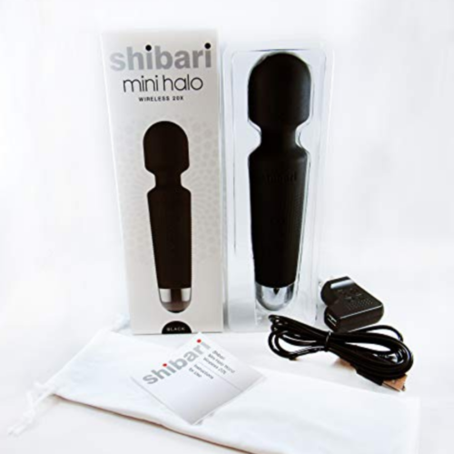 Shibari Mini Halo Wand Massager box content