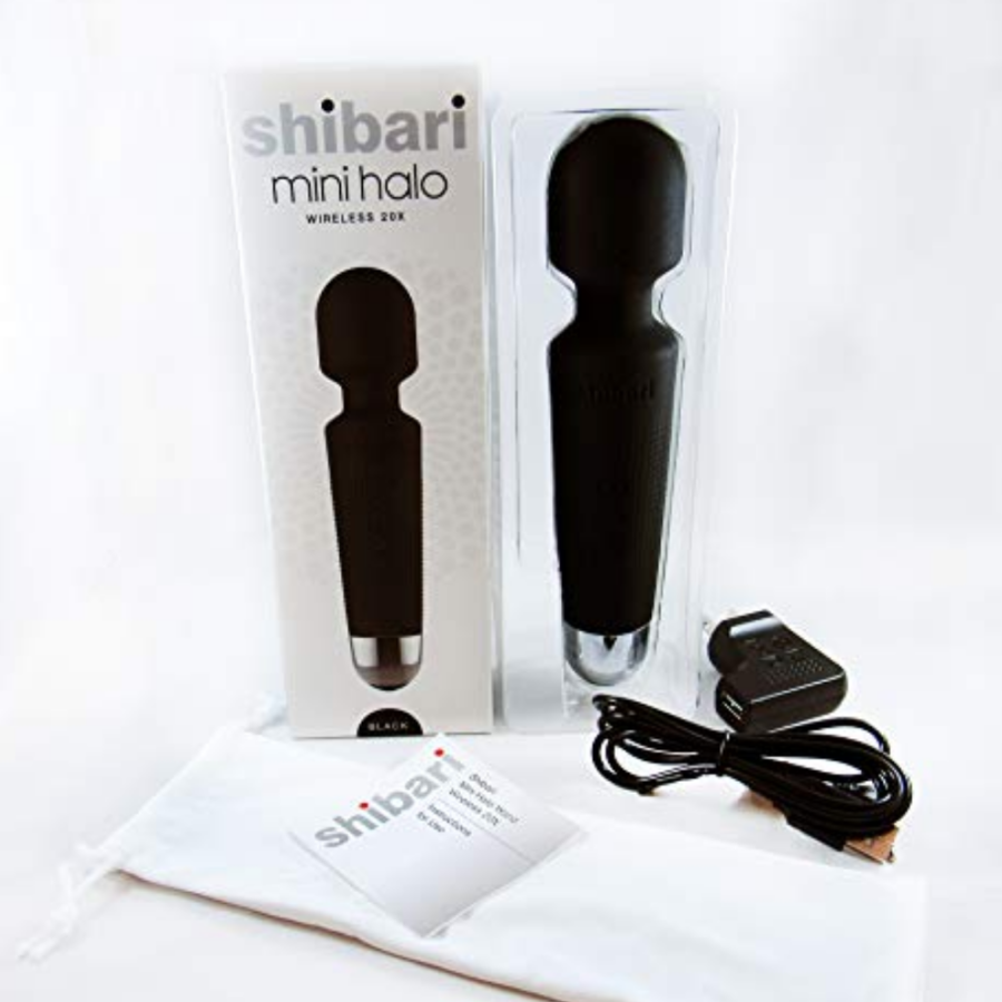 Shibari Mini Halo Wand Massager box content