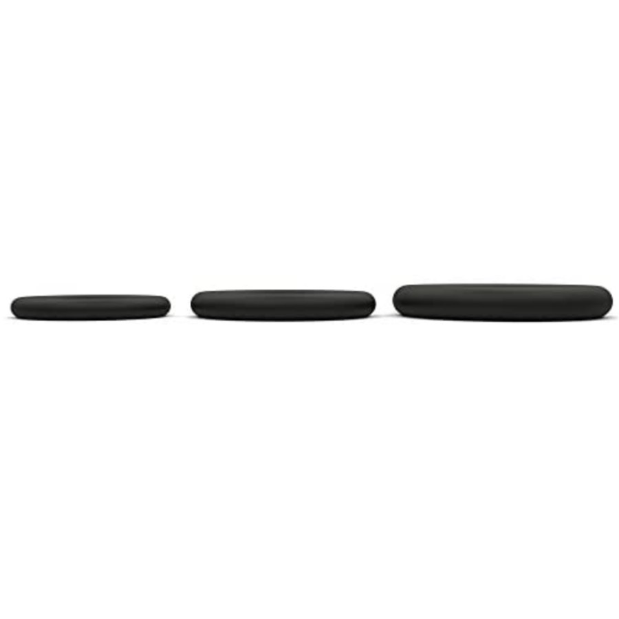 Super Soft Black Cock Ring Set flat